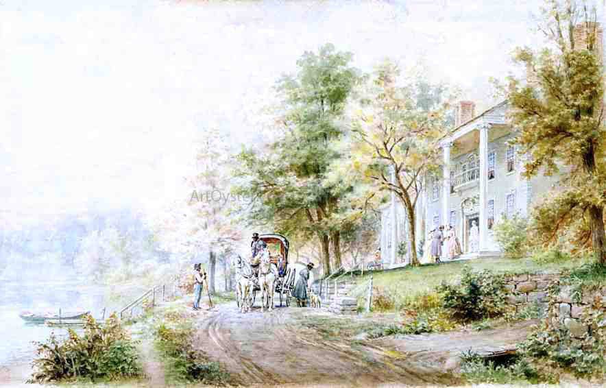 Edward Lamson Henry Visit to the Plantation - Hand Painted Oil Painting