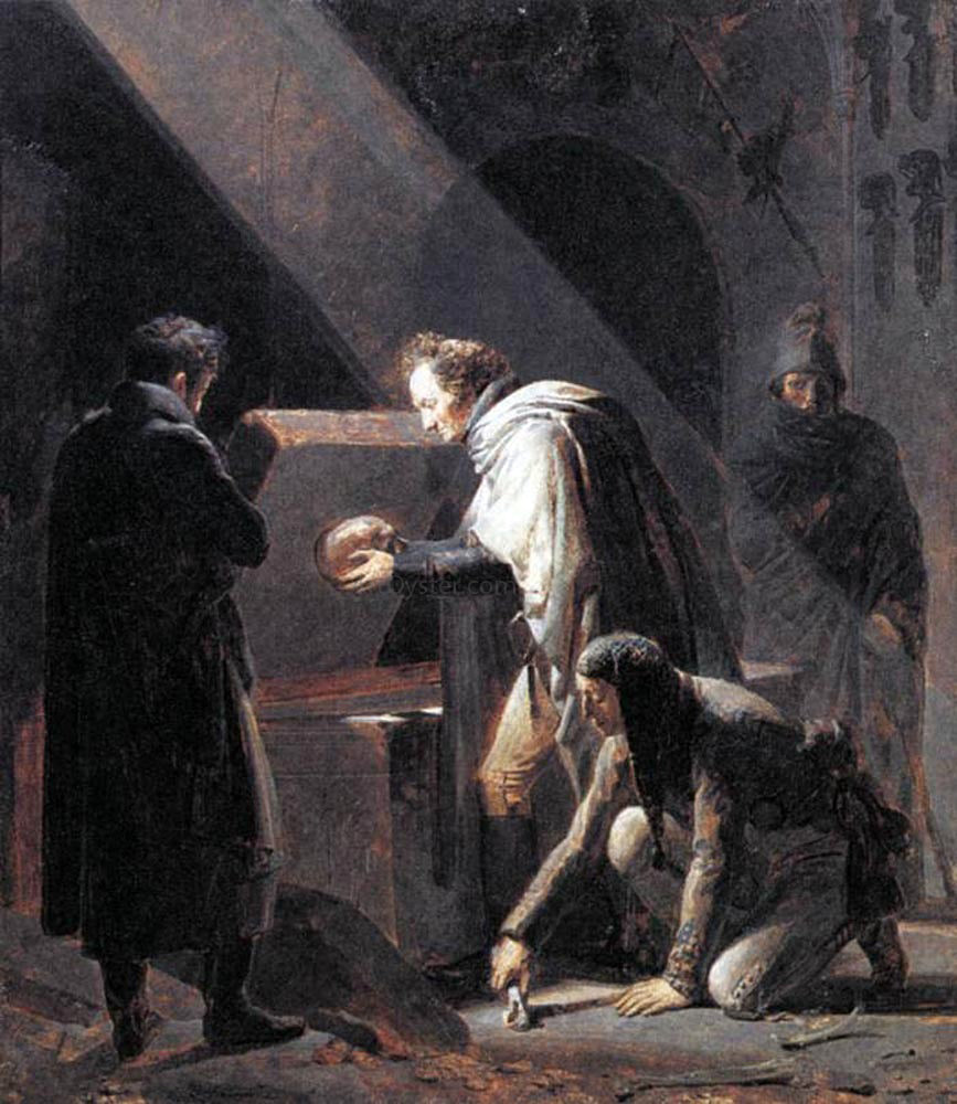 Alexandre Evariste Fragonard Vivant Denon Replacing El Cid's Remains in their Tombs - Hand Painted Oil Painting