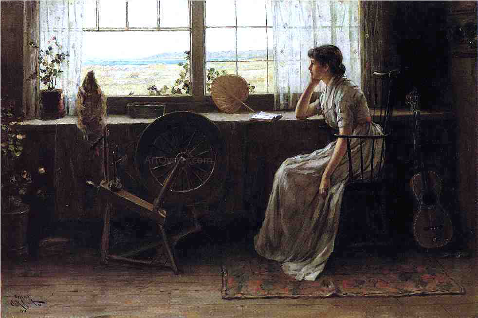 Clement Rollins Grant Waiting - Hand Painted Oil Painting