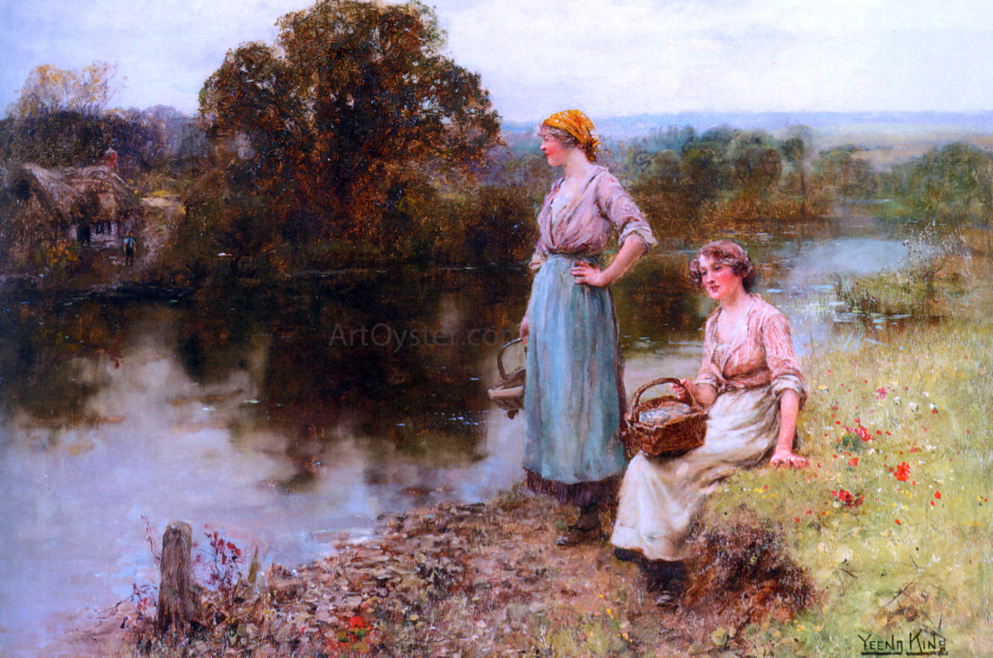 Henry Yeend King Waiting for the Ferryman - Hand Painted Oil Painting