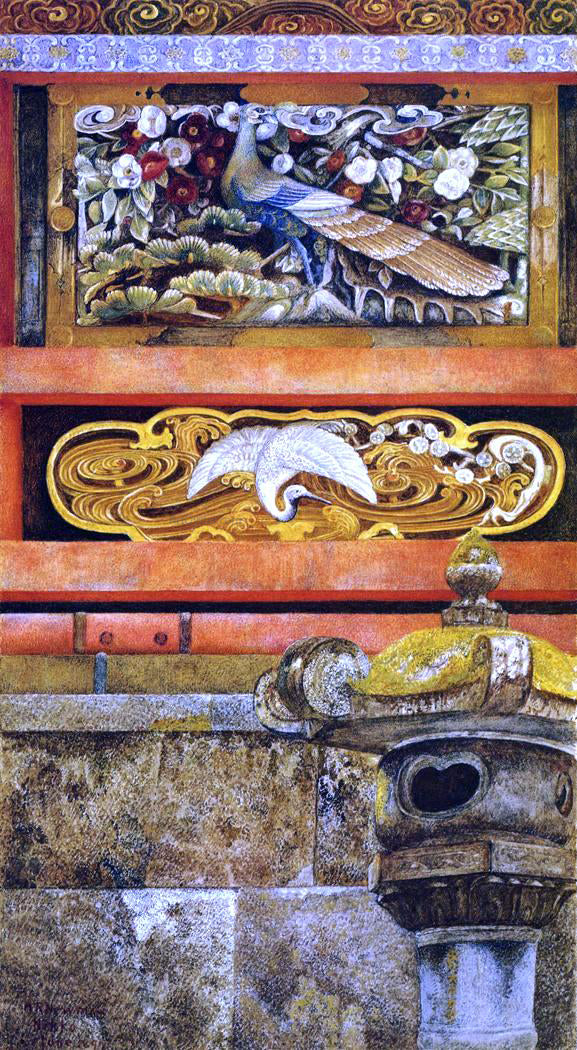 Henry Roderick Newman Wall Enclosing the Mausoleum of Ieyasu at Nikko - Hand Painted Oil Painting