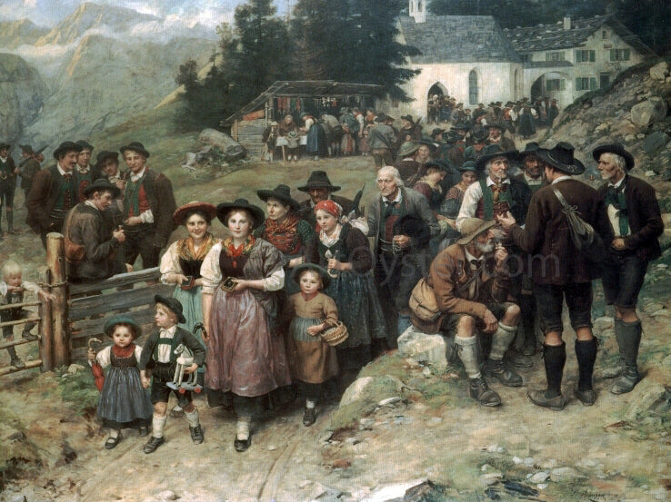 Franz Von Defregger Wallfahrer - Hand Painted Oil Painting
