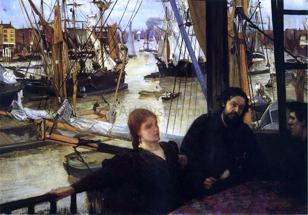 James McNeill Whistler Wapping - Hand Painted Oil Painting