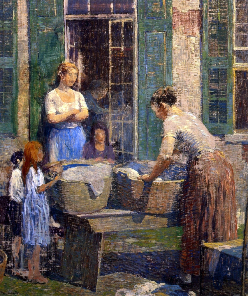 Robert Spencer Washer Woman - Hand Painted Oil Painting