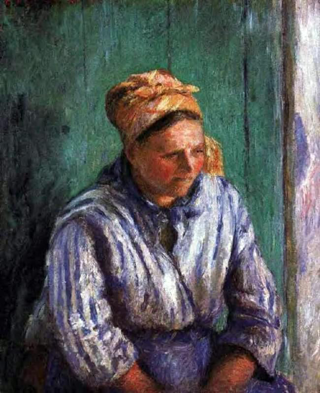 Camille Pissarro Washerwoman Study (also known as La Mere Larcheveque) - Hand Painted Oil Painting