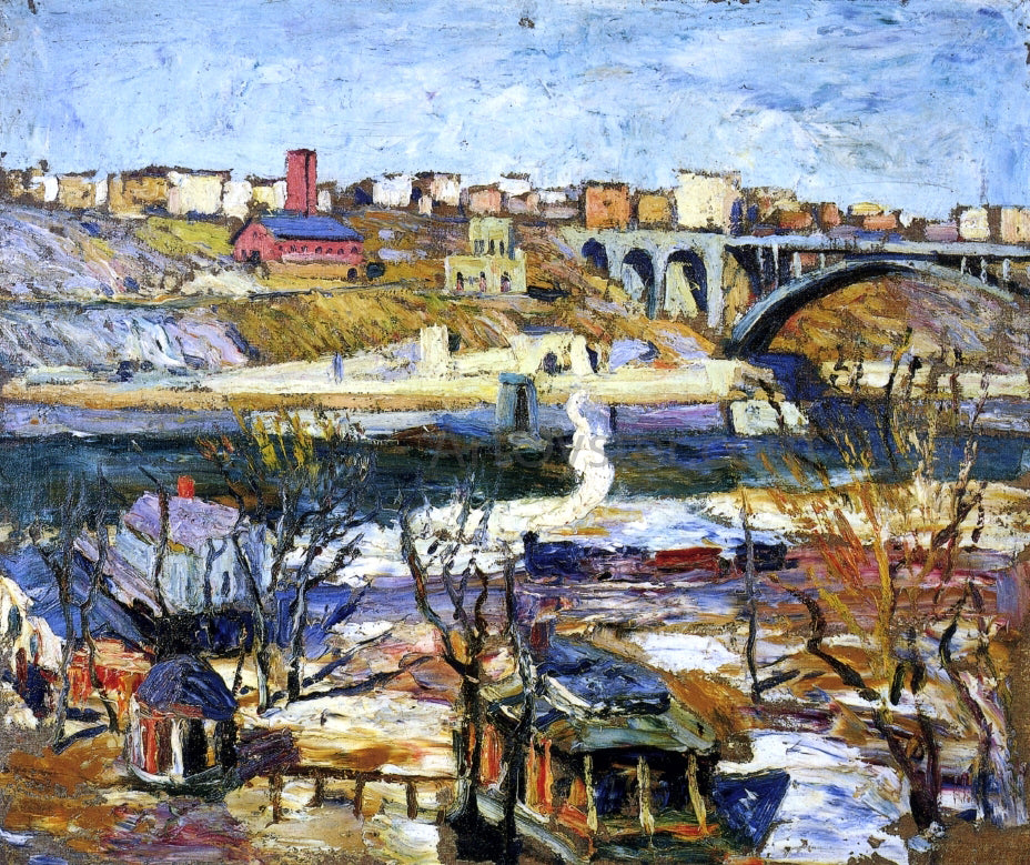 Ernest Lawson Washington Bridge - Hand Painted Oil Painting