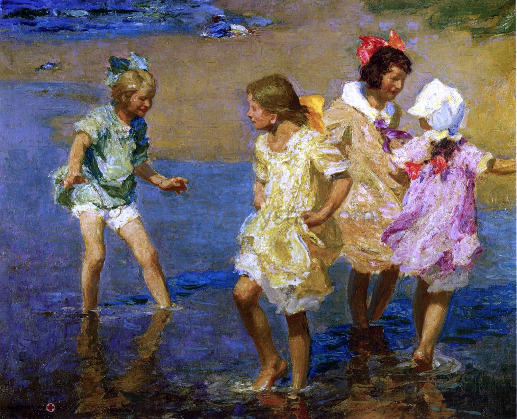 Edward Potthast Water Lillies - Hand Painted Oil Painting