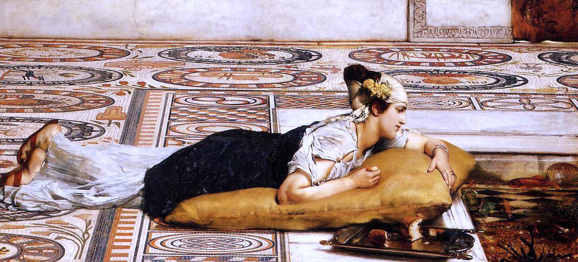 Sir Lawrence Alma-Tadema Water Pets - Hand Painted Oil Painting