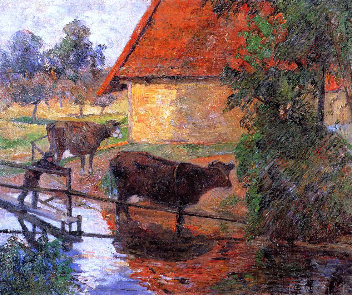 Paul Gauguin Watering Place - Hand Painted Oil Painting