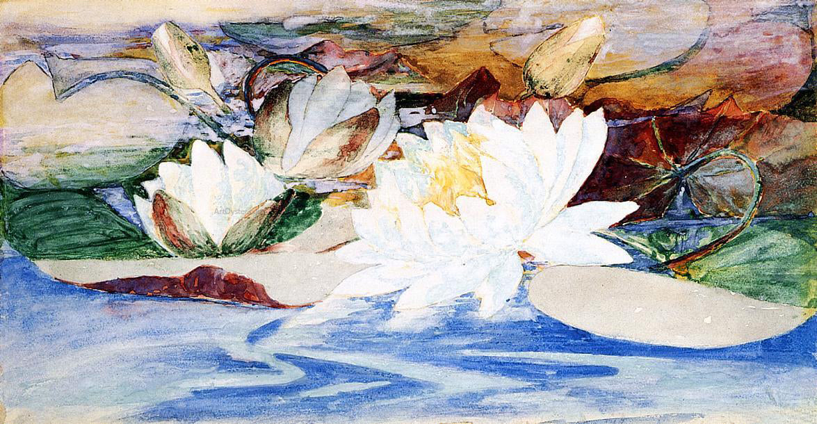 John La Farge Waterlilies - Hand Painted Oil Painting