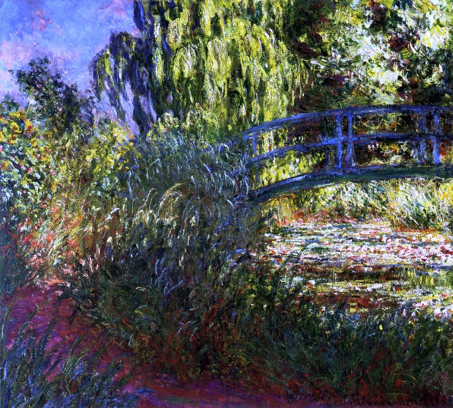  Claude Oscar Monet Waterlily Pond and Path by the Water - Hand Painted Oil Painting