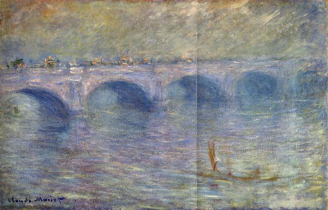 Claude Oscar Monet Waterloo Bridge in the Fog - Hand Painted Oil Painting