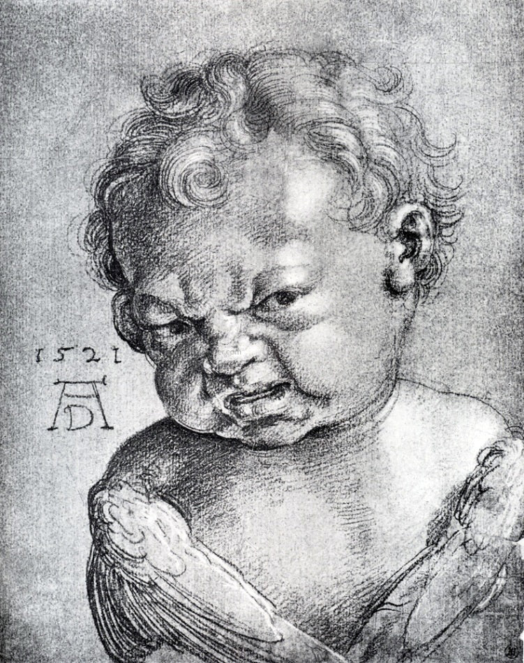 Albrecht Durer Weeping Cherub - Hand Painted Oil Painting