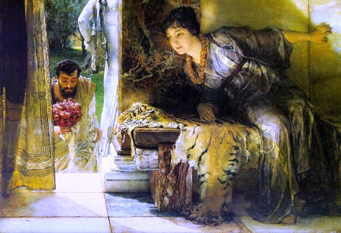 Sir Lawrence Alma-Tadema A Welcome Footstep - Hand Painted Oil Painting