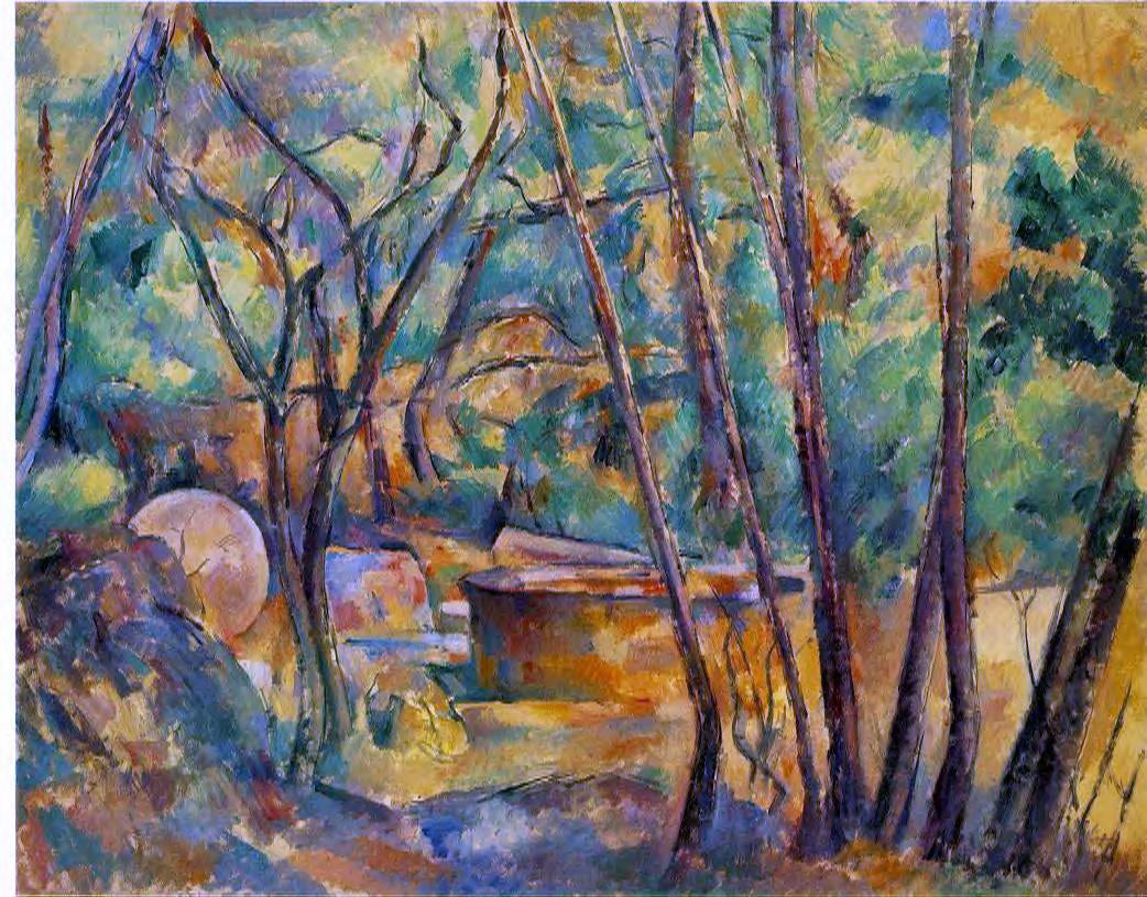 Paul Cezanne Well, Millstone and Cistern under Trees (also known as Meule et citerne sous bois) - Hand Painted Oil Painting