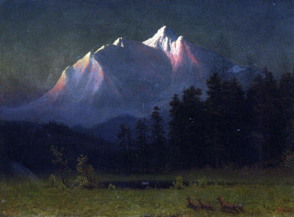 Albert Bierstadt Western Landscape - Hand Painted Oil Painting