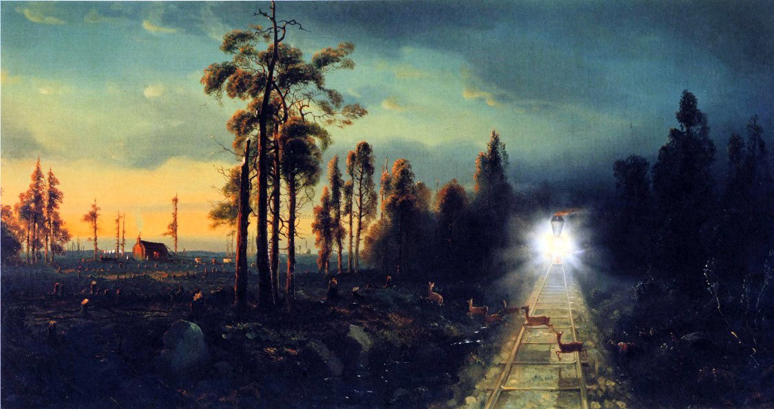 Andrew W Melrose Westward the Star of Empire Takes its Way: Near Council Bluffs, Iowa - Hand Painted Oil Painting