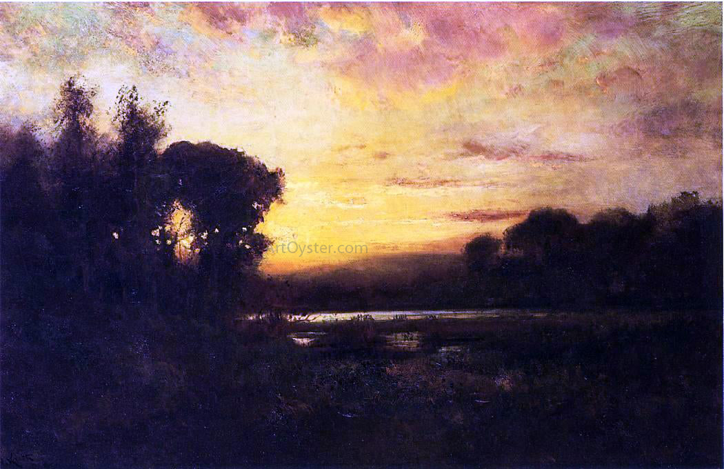 William Keith Wetlands at Sunset - Hand Painted Oil Painting
