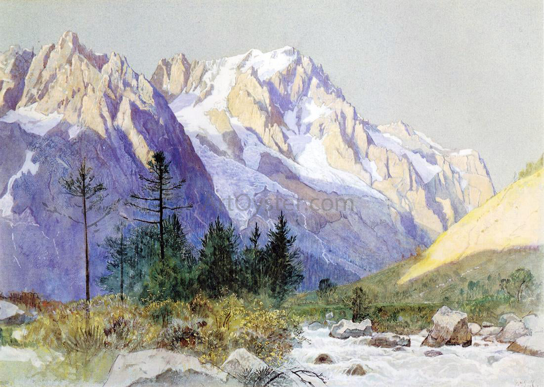 William Stanley Haseltine Wetterhorn from Grindelwald, Switzerland - Hand Painted Oil Painting