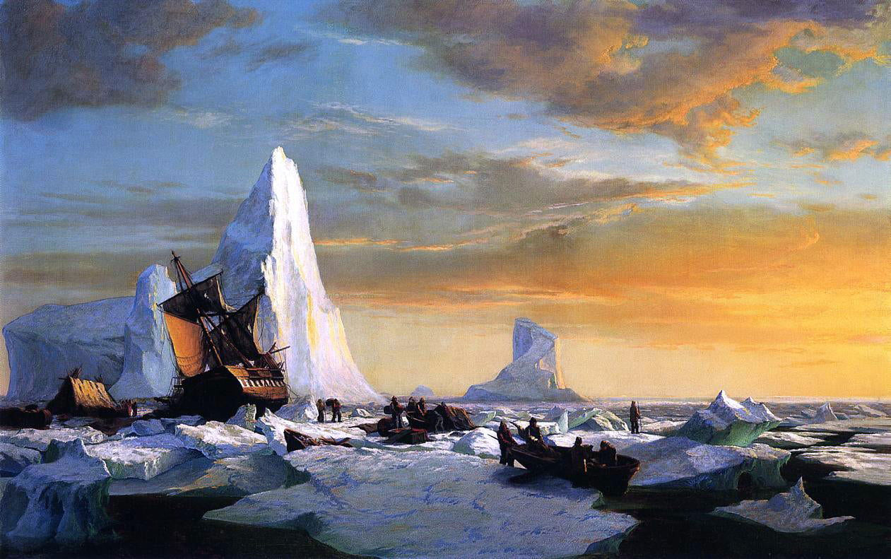 William Bradford Whalers Trapped by Arctic Ice - Hand Painted Oil Painting