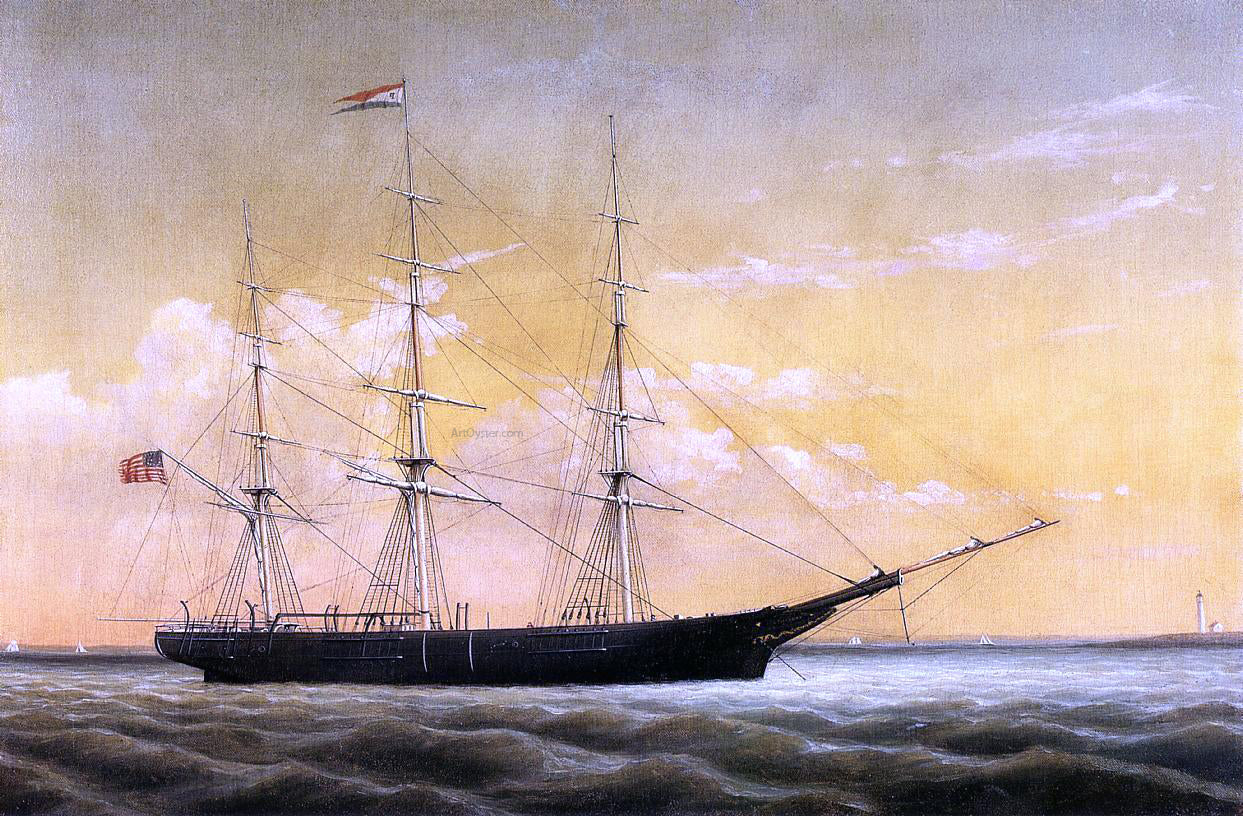 William Bradford Whaleship 'Jireh Perry' off Clark's Point, New Bedford - Hand Painted Oil Painting