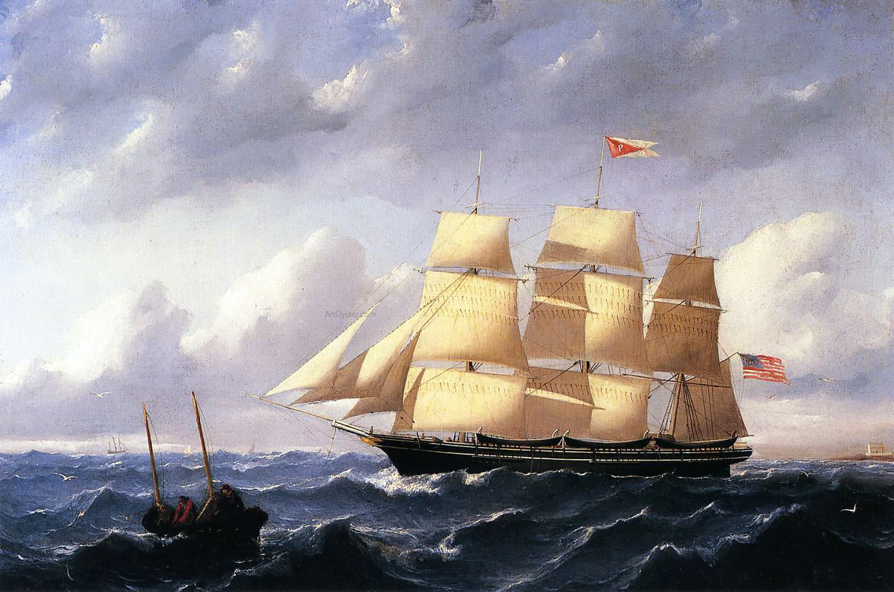 William Bradford Whaleship 'Twilight' of New Bedford - Hand Painted Oil Painting