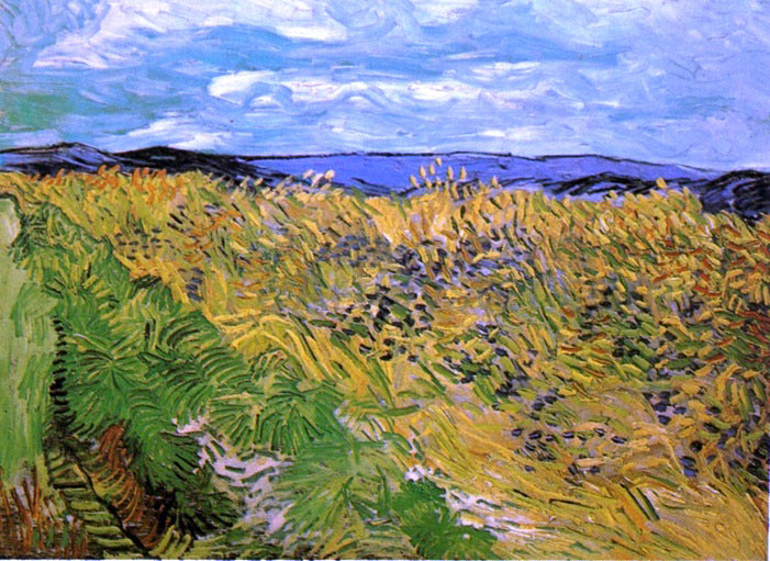 Vincent Van Gogh Wheat Field with Cornflowers - Hand Painted Oil Painting