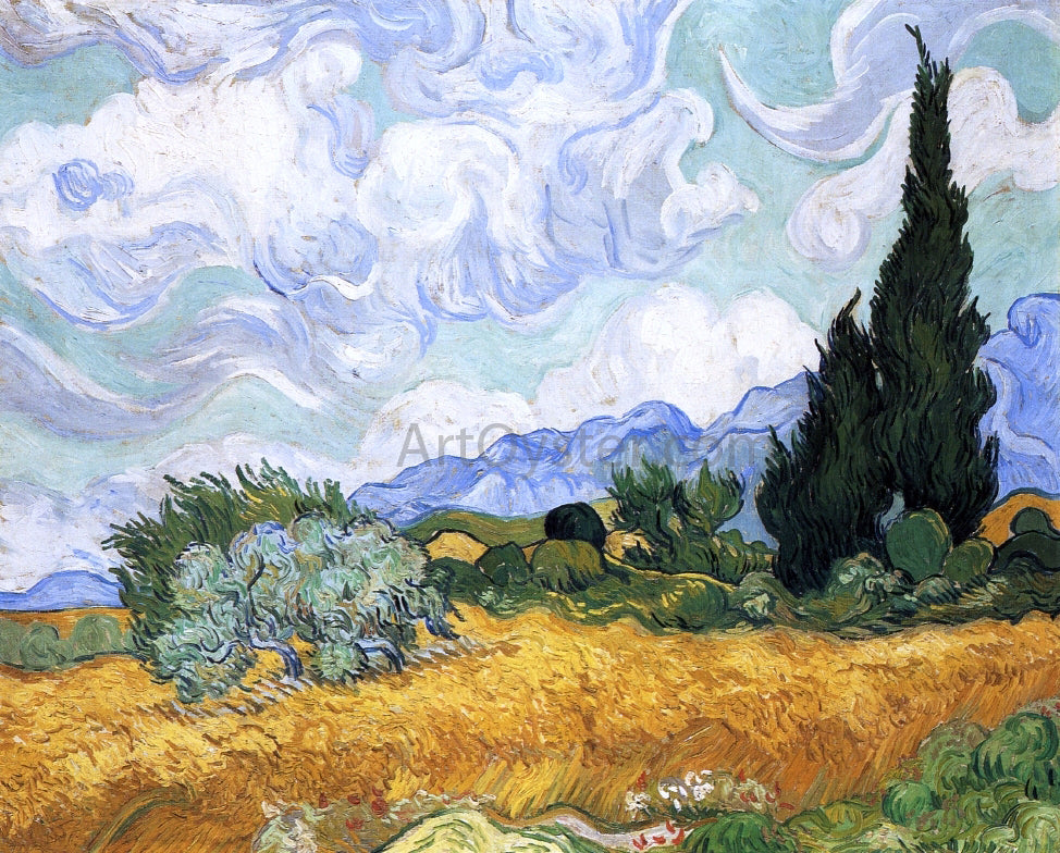 Vincent Van Gogh Wheatfield with Cypress - Hand Painted Oil Painting