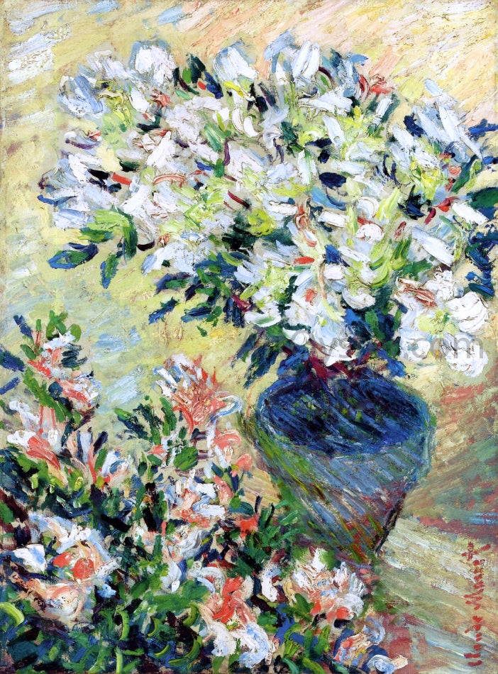 Claude Oscar Monet White Azaleas in a Pot - Hand Painted Oil Painting