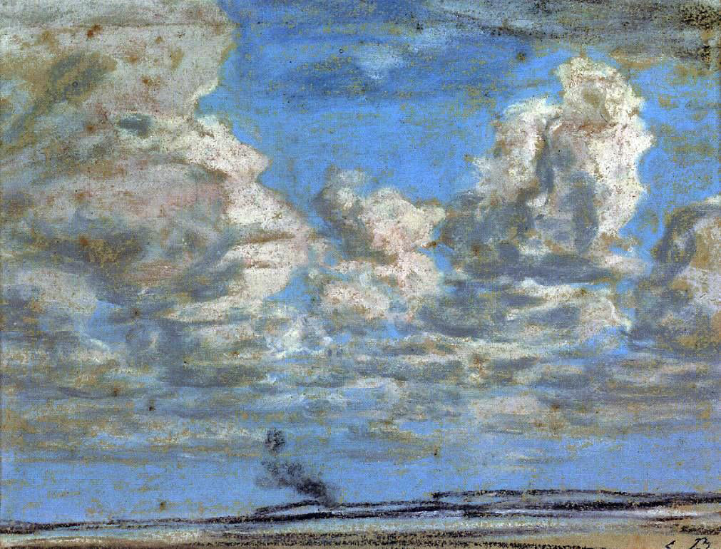  Eugene-Louis Boudin White Clouds - Hand Painted Oil Painting