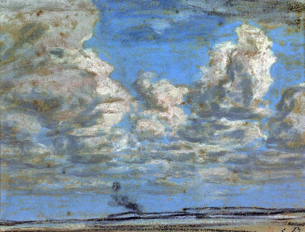 Eugene-Louis Boudin White Clouds - Hand Painted Oil Painting