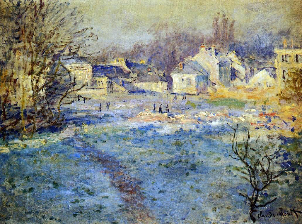  Claude Oscar Monet White Frost - Hand Painted Oil Painting