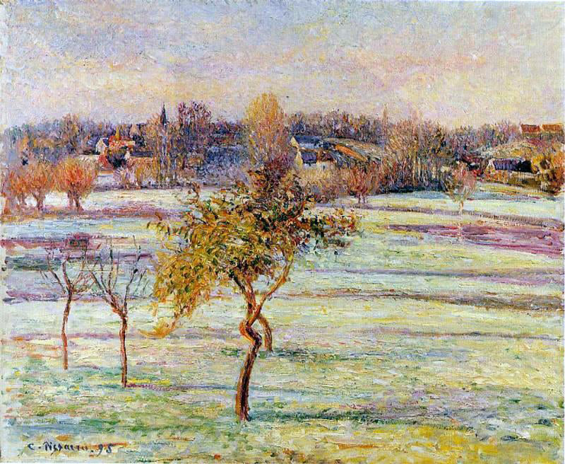  Camille Pissarro White Frost at Eragny - Hand Painted Oil Painting
