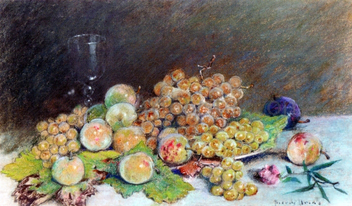 Pierre Prins White Grapes and Plums - Hand Painted Oil Painting