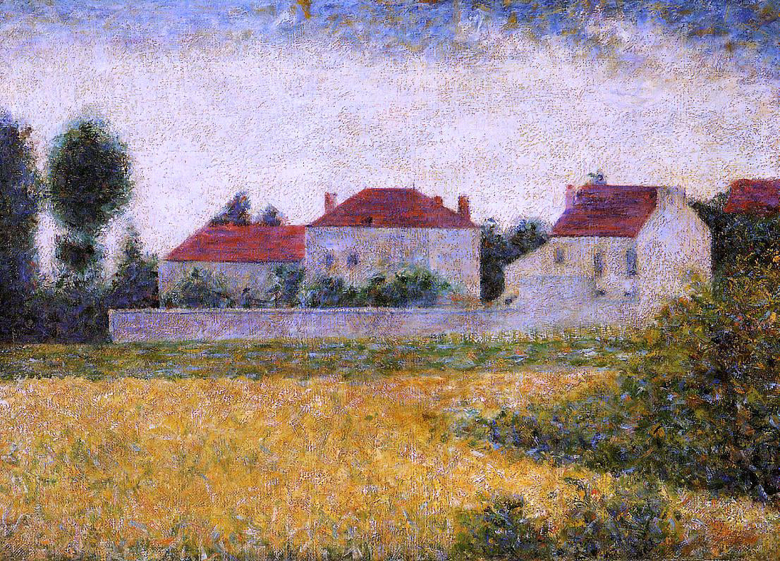 Georges Seurat White Houses, Ville d'Avray - Hand Painted Oil Painting
