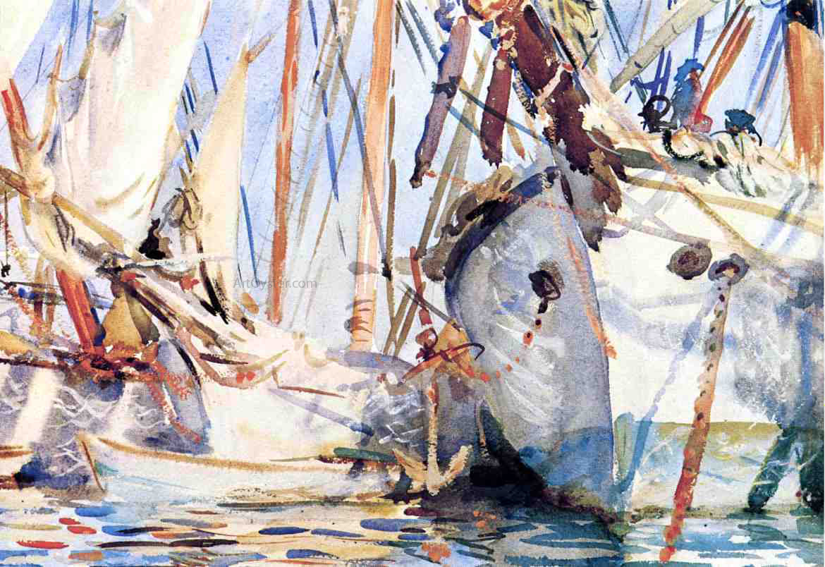 John Singer Sargent A White Ship - Hand Painted Oil Painting