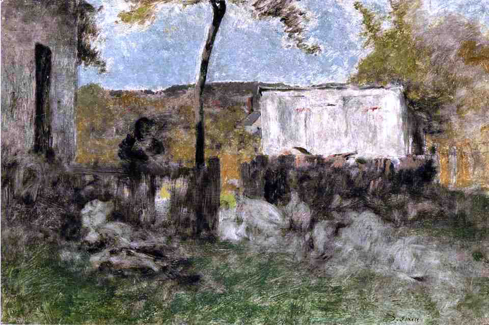 George Inness White Turkeys - Hand Painted Oil Painting