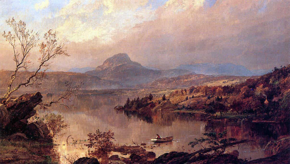 Jasper Francis Cropsey Wickham Pond and Sugar Loaf Mountain, Orange County - Hand Painted Oil Painting