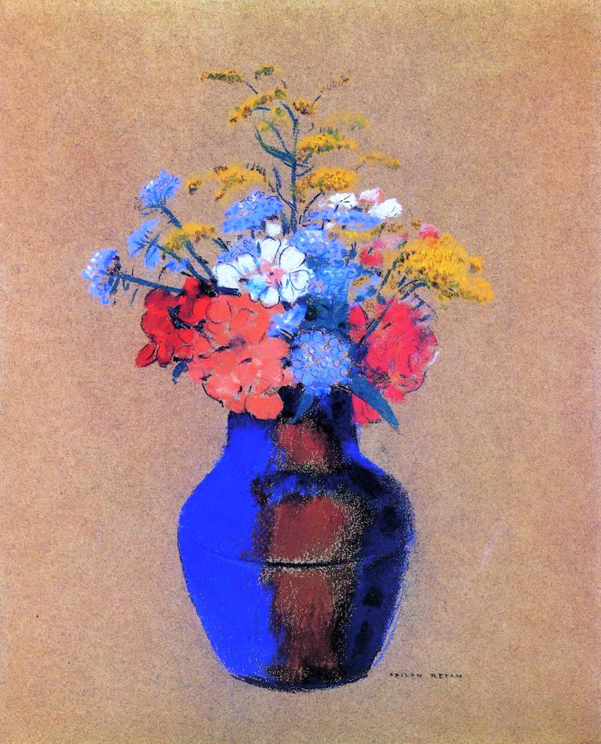 Odilon Redon Wild Flowers in a Vase - Hand Painted Oil Painting