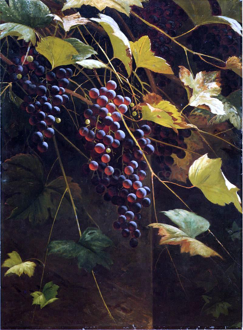 Andrew H. Way Wild Grapes - Hand Painted Oil Painting