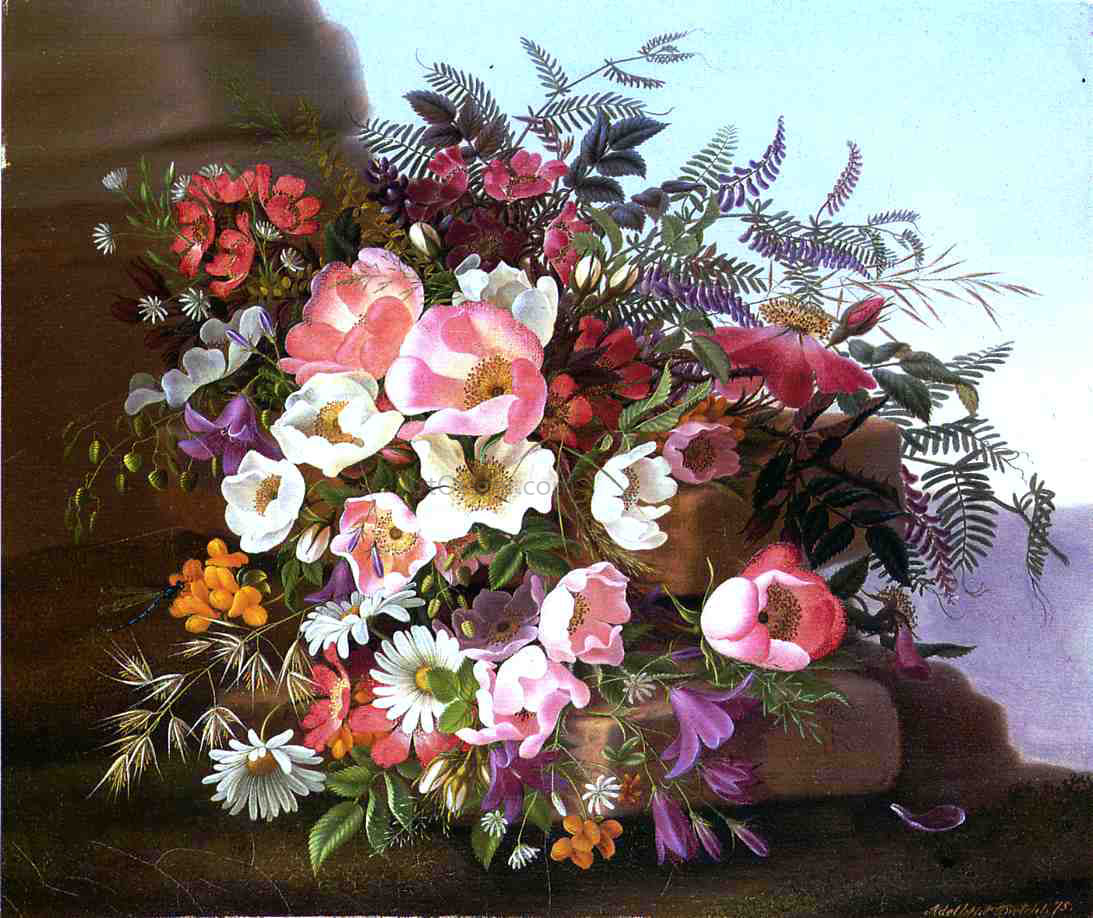  Adelheid Dietrich Wildflowers - Hand Painted Oil Painting