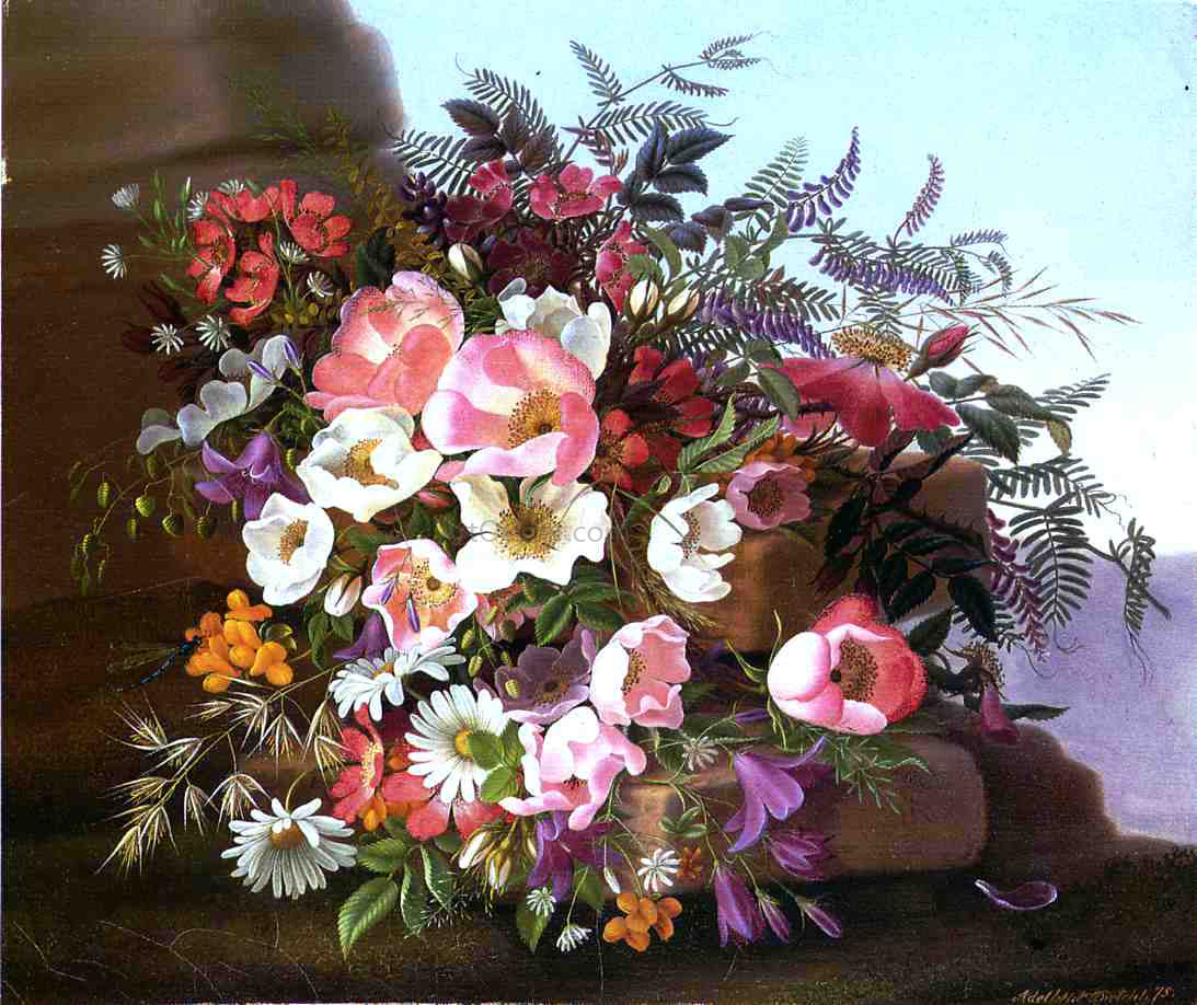 Adelheid Dietrich Wildflowers - Hand Painted Oil Painting