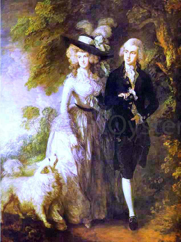  Thomas Gainsborough William Hallett and His Wife Elizabeth, Nee Stephen - Hand Painted Oil Painting