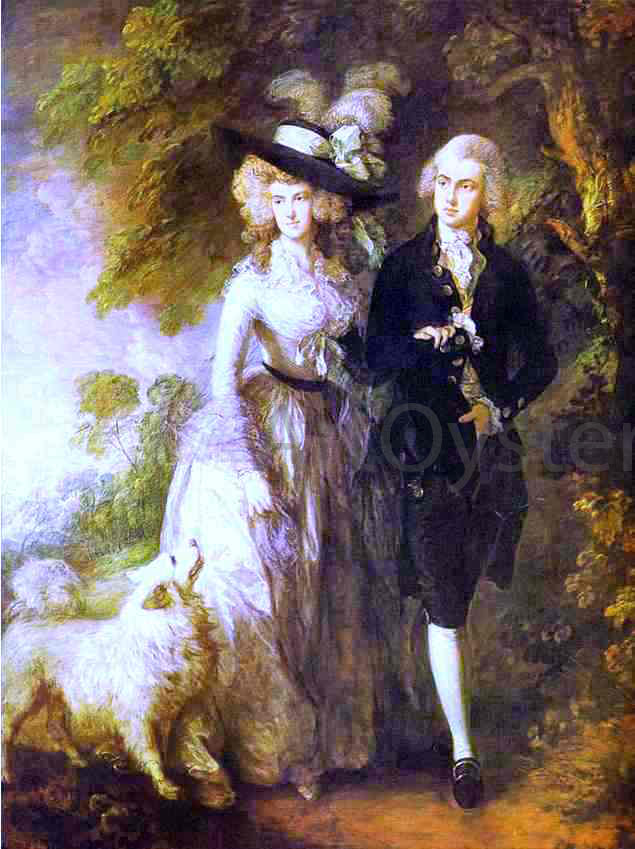 Thomas Gainsborough William Hallett and His Wife Elizabeth, Nee Stephen - Hand Painted Oil Painting
