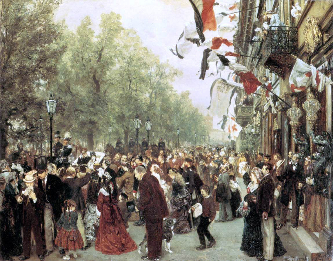 Adolph Von Menzel William I Departs for the Front, July 31, 1870 - Hand Painted Oil Painting