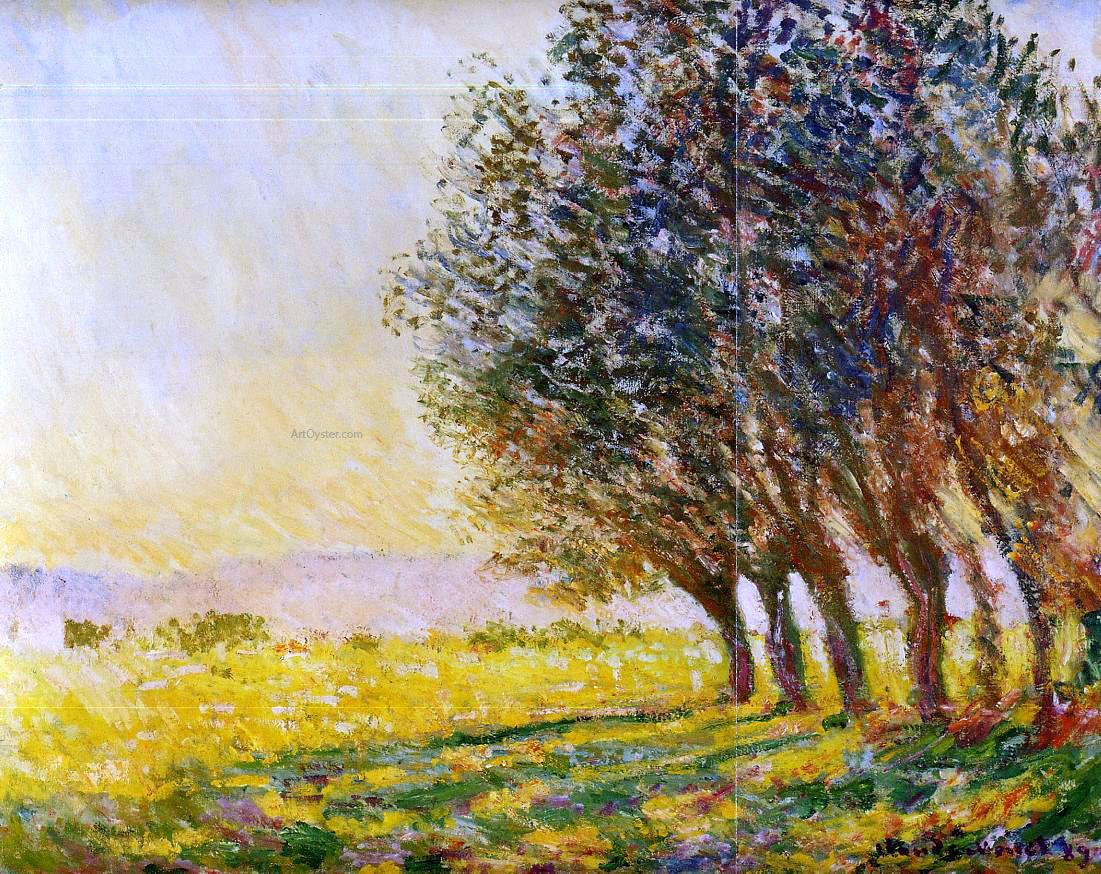 Claude Oscar Monet Willows at Sunset - Hand Painted Oil Painting