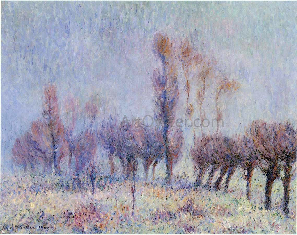 Gustave Loiseau Willows in Fog - Hand Painted Oil Painting
