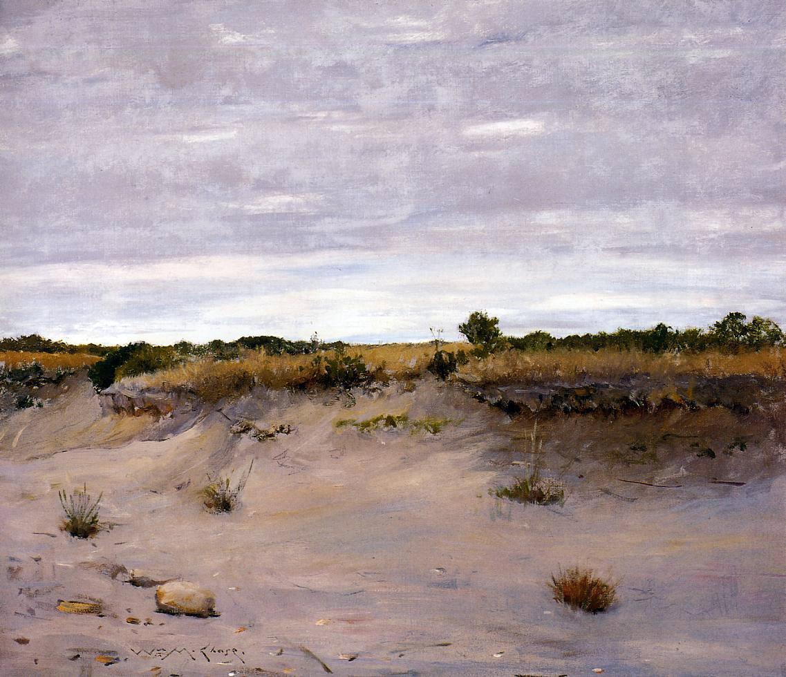  William Merritt Chase Wind Swept Sands, Shinnecock, Long Island - Hand Painted Oil Painting