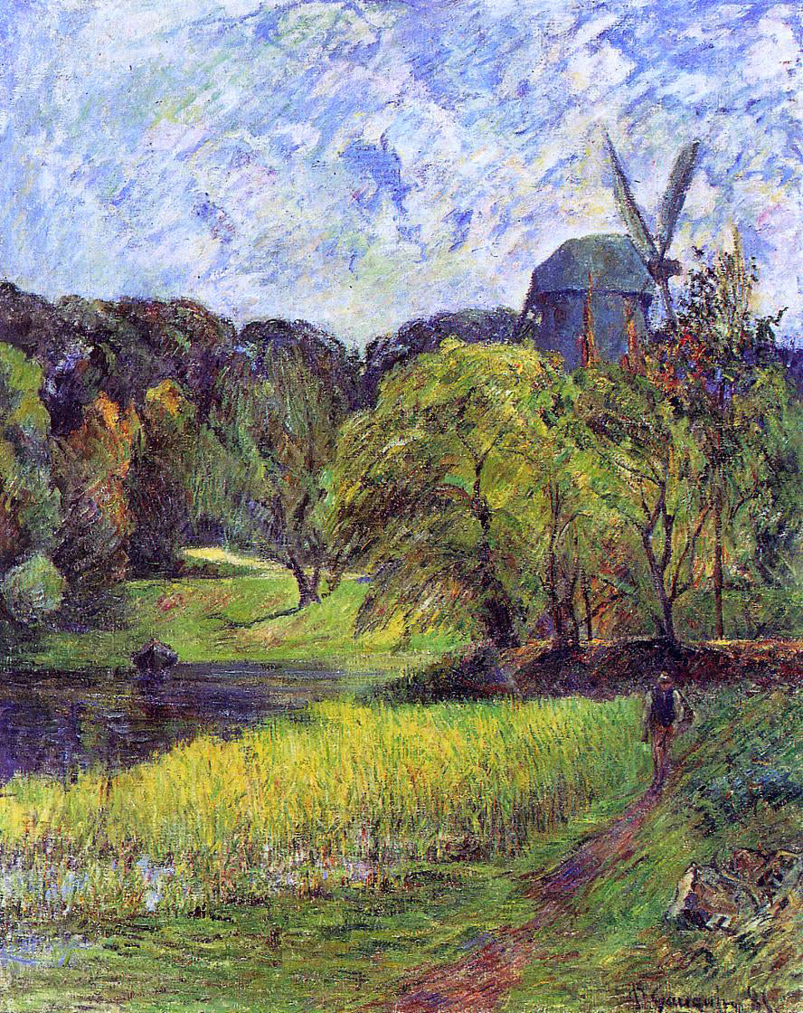Paul Gauguin Windmil, Ostervold Park - Hand Painted Oil Painting
