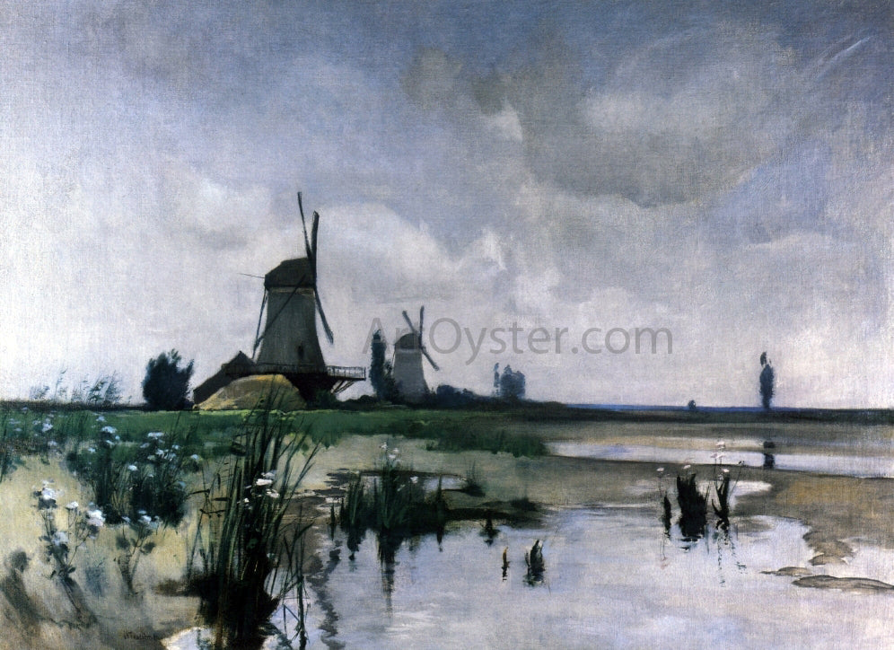  John Twachtman Windmills - Hand Painted Oil Painting